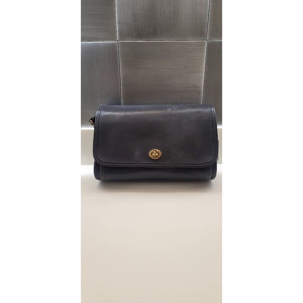 Vintage Black Coach Purse "Ridgefield" Classic 90s New York Classy Leather Bag